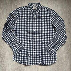 J. Crew Blue and White Casual Button Down Shirt